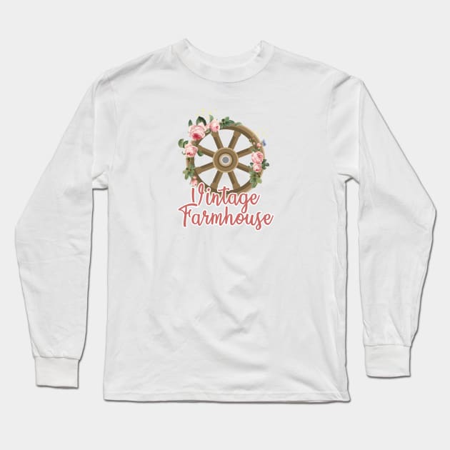 Vintage Farmhouse Long Sleeve T-Shirt by Avintagelife13